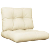 Pallet Cushions 2 pcs Cream Fabric - Front View