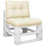 Pallet Cushions 2 pcs Cream Fabric - Side View