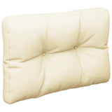 Pallet Cushions 2 pcs Cream Fabric - Top-Down View