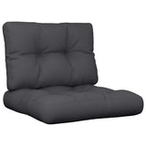 Pallet Cushions 2 pcs Black Fabric - Front View