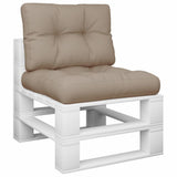 Pallet Cushions 2 pcs Taupe Fabric - Side View