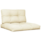 Pallet Cushions 2 pcs Cream Fabric - Front View