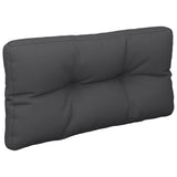 Pallet Cushions 2 pcs Black Fabric - Top-Down View