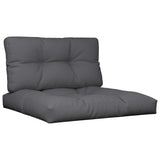 Pallet Cushions 2 pcs Anthracite Fabric - Front View