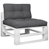 Pallet Cushions 2 pcs Anthracite Fabric - Side View