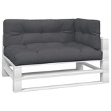Pallet Cushions 3 pcs Anthracite Fabric - Side View