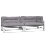 Pallet Cushions 5 pcs Grey Fabric - Side View