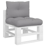 Pallet Cushions 2 pcs Grey Fabric - Side View