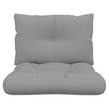 Pallet Cushions 2 pcs Grey Fabric - Top-Down View