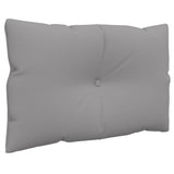 Pallet Cushions 3 pcs Grey Fabric - Rear View