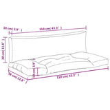Pallet Cushions 2 pcs Black Fabric