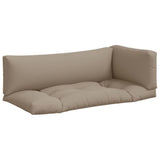 Pallet Cushions 3 pcs Taupe Fabric - Front View