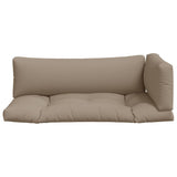 Pallet Cushions 3 pcs Taupe Fabric - Top-Down View