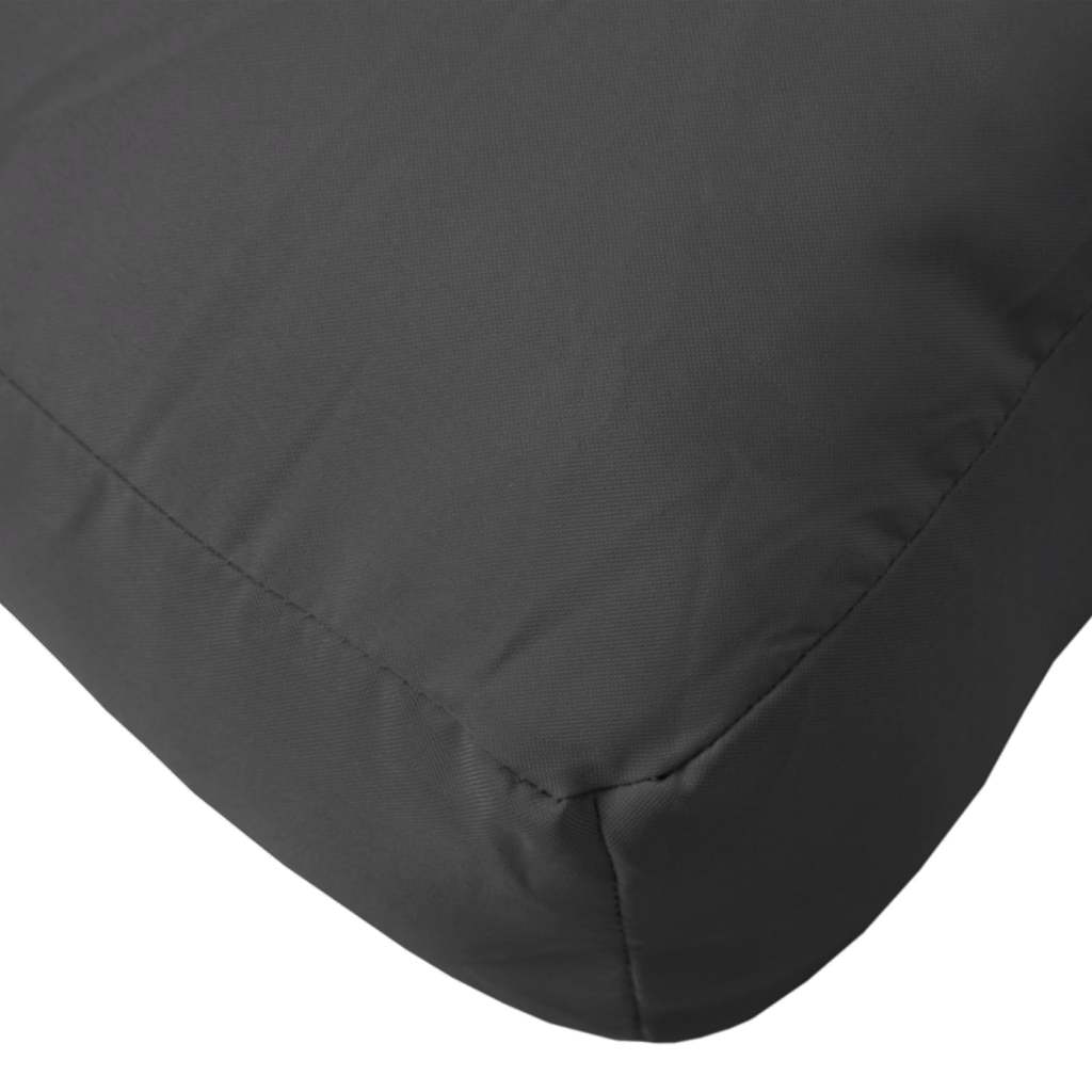 Pallet Cushion Black 60x40x12 cm Fabric