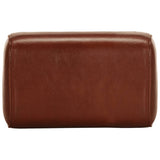 Gym Bok Bench 38 cm Brown Real Leather and Solid Mango Wood - 45-Degree Angle