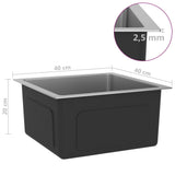 Handmade Kitchen Sink Stainless Steel - Rear View