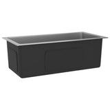 148754 Handmade Kitchen Sink Stainless Steel - Side View