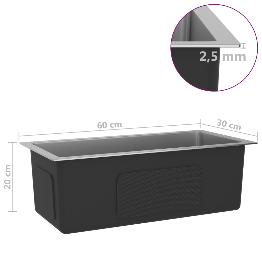 148754 Handmade Kitchen Sink Stainless Steel