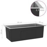 148754 Handmade Kitchen Sink Stainless Steel - Close-Up Angle