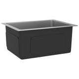 148756  Handmade Kitchen Sink Stainless Steel - Side View