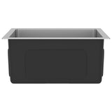 148756  Handmade Kitchen Sink Stainless Steel - Top-Down View