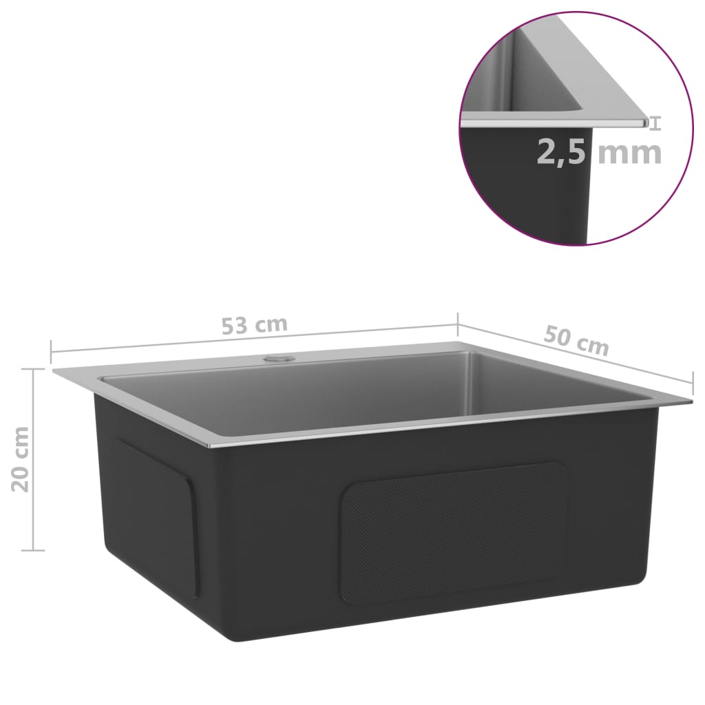 148758 Handmade Kitchen Sink Stainless Steel