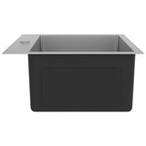 148760 Handmade Kitchen Sink Stainless Steel - 45-Degree Angle
