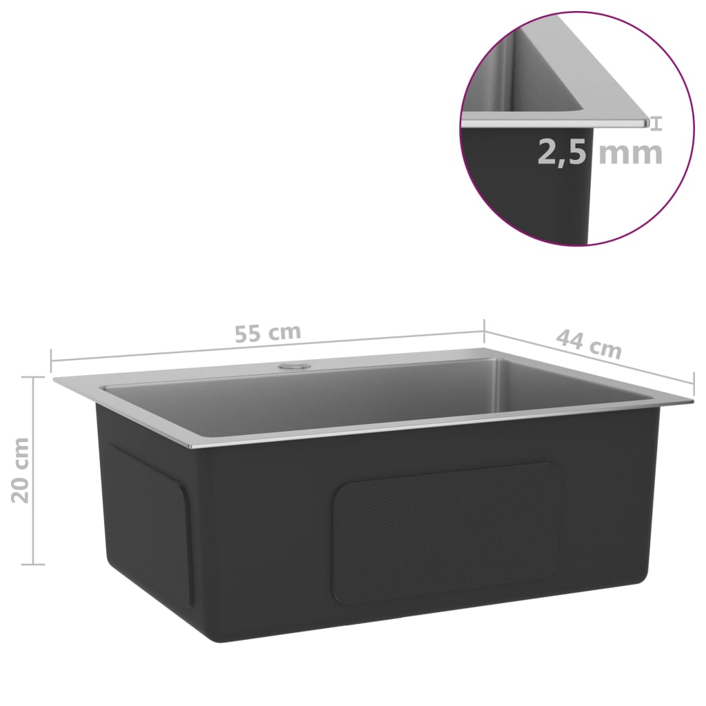 148760 Handmade Kitchen Sink Stainless Steel