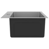 148762  Handmade Kitchen Sink Stainless Steel - 45-Degree Angle