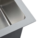 148762  Handmade Kitchen Sink Stainless Steel - Rear View