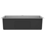Handmade Kitchen Sink Stainless Steel - Top-Down View