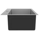 148764  Handmade Kitchen Sink Stainless Steel - 45-Degree Angle