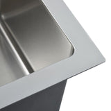 Handmade Kitchen Sink Stainless Steel - Rear View