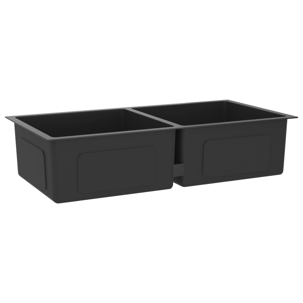 148773 Handmade Kitchen Sink Black Stainless Steel