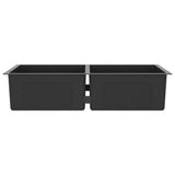 148773 Handmade Kitchen Sink Black Stainless Steel