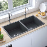 148773 Handmade Kitchen Sink Black Stainless Steel