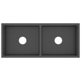 148775  Handmade Kitchen Sink Black Stainless Steel - Side View