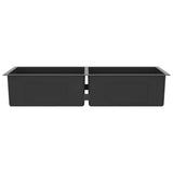 148775  Handmade Kitchen Sink Black Stainless Steel - Top-Down View