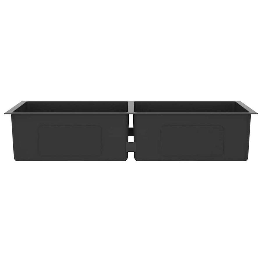 148775 Handmade Kitchen Sink Black Stainless Steel