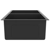 148775  Handmade Kitchen Sink Black Stainless Steel - 45-Degree Angle