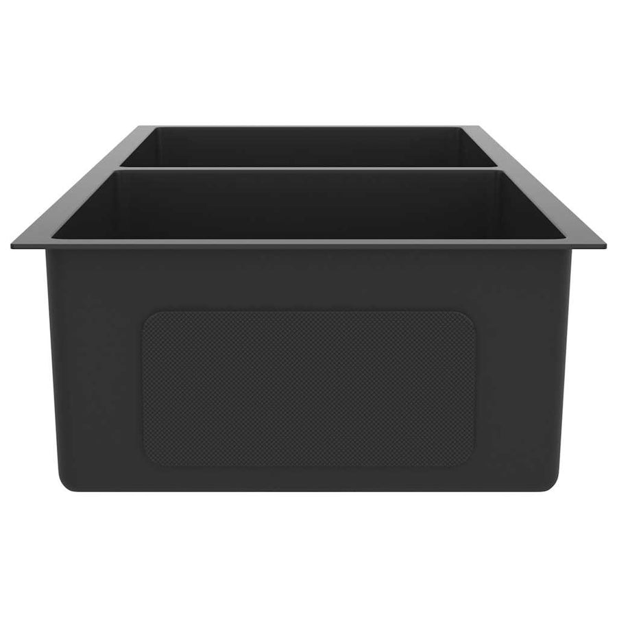 148775 Handmade Kitchen Sink Black Stainless Steel