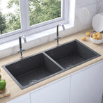 148775 Handmade Kitchen Sink Black Stainless Steel