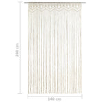 Macrame Curtain 140x240 cm Cotton