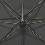 Cantilever Garden Parasol with Pole and LED Lights Anthracite 300 cm - Low Angle