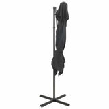 Cantilever Garden Parasol with Double Top Anthracite 250x250 cm - Top-Down View