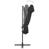 Cantilever Garden Parasol with Double Top Anthracite 250x250 cm - 45-Degree Angle