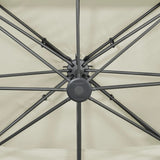 Cantilever Garden Parasol with Double Top Sand 400x300 cm - Close-Up Angle