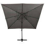 Cantilever Garden Parasol with Double Top 300x300 cm Anthracite