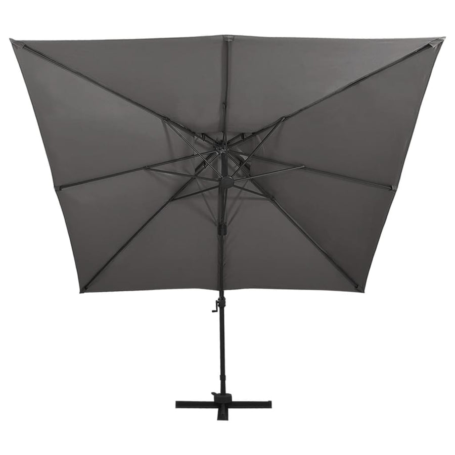 Cantilever Garden Parasol with Double Top 300x300 cm Anthracite
