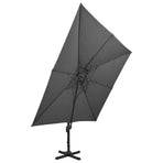 Cantilever Garden Parasol with Double Top 300x300 cm Anthracite